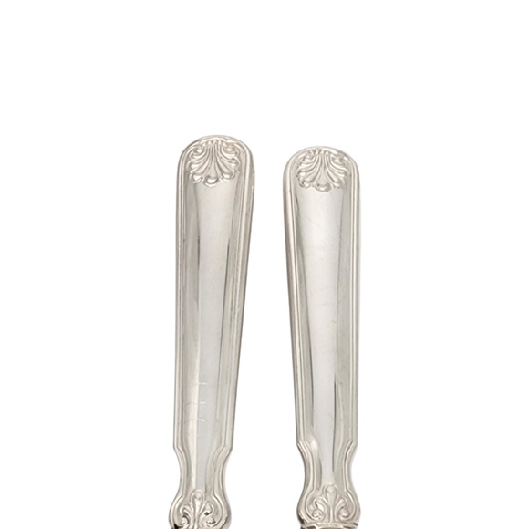 Tiffany & Co Shell & Thread Sterling Silver Handle 2pc Carving Set w/Mono #18255 - Picture 3 of 9